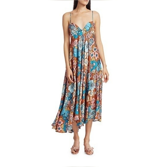 Dodo Bar Or Mila Floral Asymmetric A-Line Midi Dress - greenwatershopping.com Dodo Bar Or Mila Floral Asymmetric A-Line Midi Dress - greenwatershopping.com